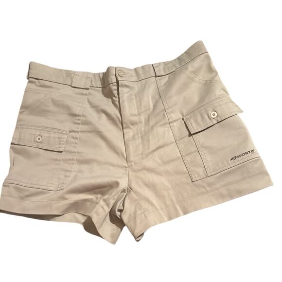 Sportif USA Original Shorts Cargo Size 38 Beige Khaki Stretch - Picture 1 of 4